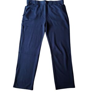 ZTN Women's Stretchy Straight Leg Navy Dress Pants Sz L